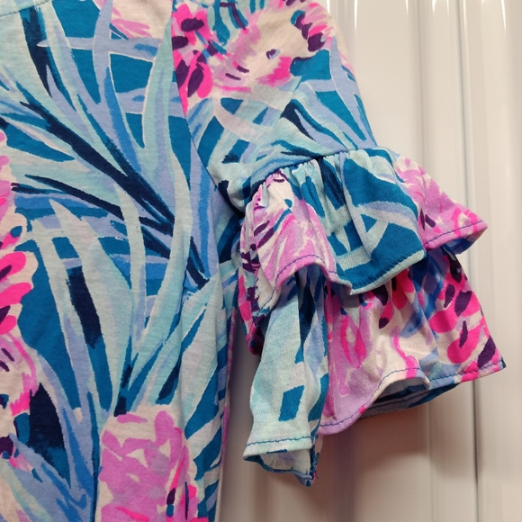 Lilly Pulitzer Girls Lula Knit Dress Size Large 8/10 Pink Blue - Picture 4 of 11